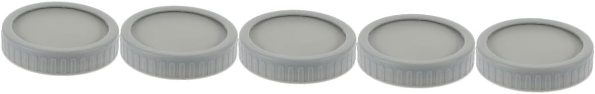 5 Sets Mason Jar Lids with Grey Sealing Covers 1