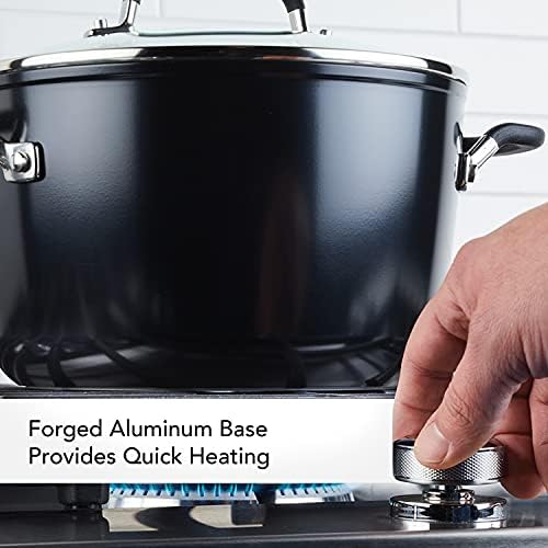 KitchenAid Hard Anodized Nonstick Stockpot 8 Quart Onyx Black