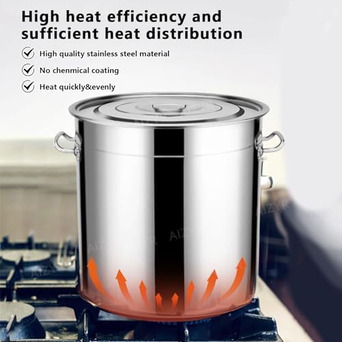 AIZYR 304 Stainless Steel Stock Pot with Lid