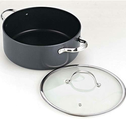 7 Quart Hard Anodized Dutch Oven Stockpot with Choice of Lid