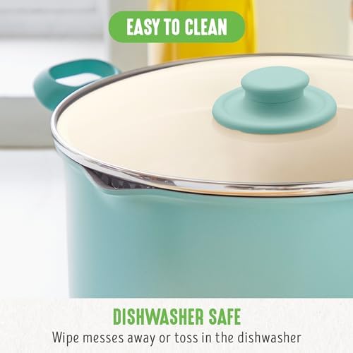 GreenLife 6QT Ceramic Stockpot with Glass Lid