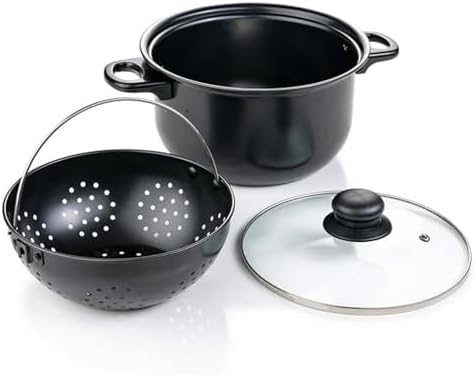 Versatile Stock Pot with Lid and Strainer