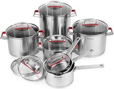 NANFANG BROTHERS 3 Quart Stainless Steel Stock Pot with Glass Lid