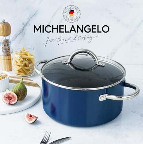 5 Quart Nonstick Stock Pot with Stainless Steel Handles PFOA-Free Cooking