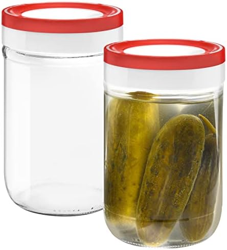 Tribello 22oz Mason JarsWide MouthPerfect for Canning StorageCapacity2x22oz