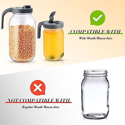 Dandat Mason Jar Lids with Handle