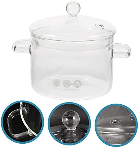 High-Borosilicate Glass Stew Pot with Lid 1500ml