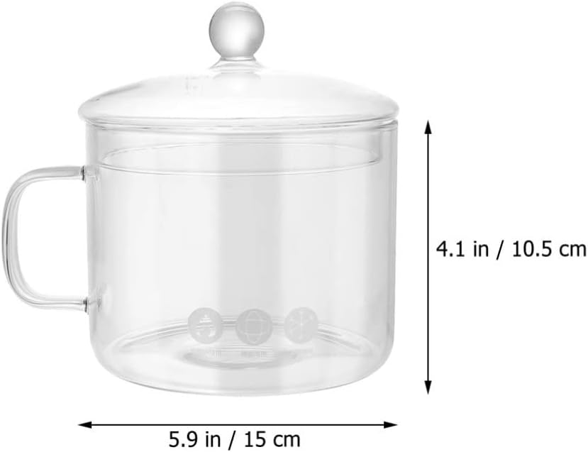 Hemoton Glass Stew Pot Heat Retention Easy Handling Transparent Durable