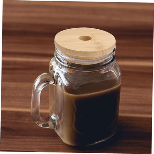 Luxshiny 4pcs Mason Jar Lids with Straw Hole