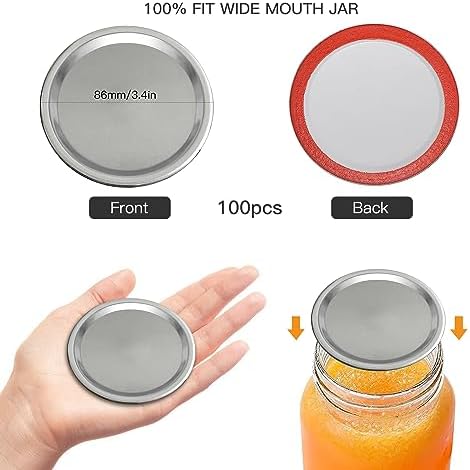 100-Count Wide Mouth Canning Lids