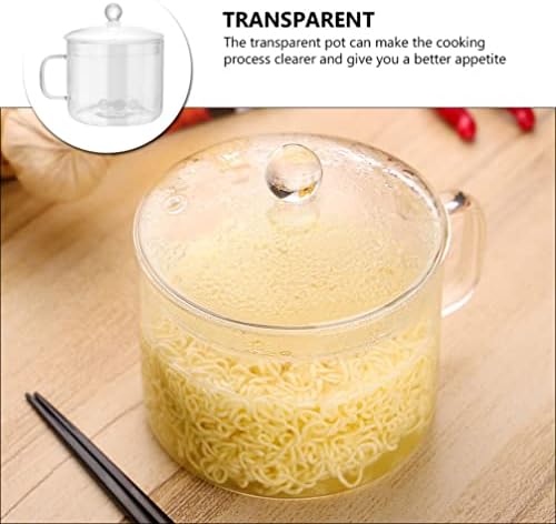 Hemoton Glass Stew Pot Heat Retention Easy Handling Transparent Durable
