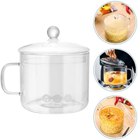 Hemoton Glass Stew Pot Heat Retention Easy Handling Transparent Durable