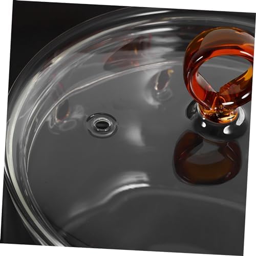 PRETYZOOM 2pcs Glass Stockpot with Lid