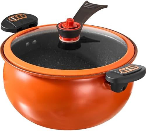 8 Qt Orange Stock Pot with Lid
