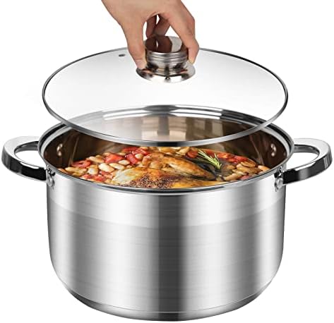 Stainless Steel 10 Quart Stockpot Durable Multifunctional Cooking Pot
