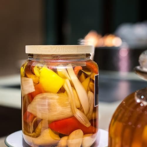 PRETYZOOM 8pcs Airtight Lid Glass Jar Covers for Storage and Baking