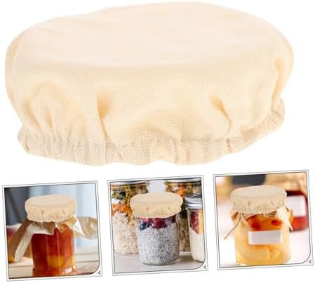 Zerodeko 4pcs Wide Mouth Jar Cloth Covers