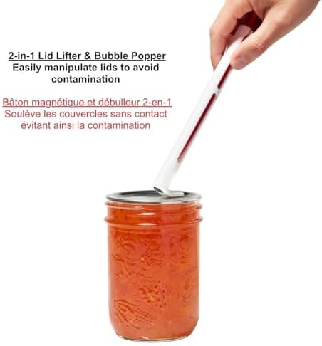 5-Piece Canning Set Medium Red Jar for Home Use