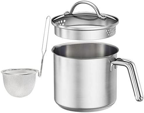 8-Cup Multipurpose Pasta Pot with Glass Lid and Noodle Strainer - i Kito