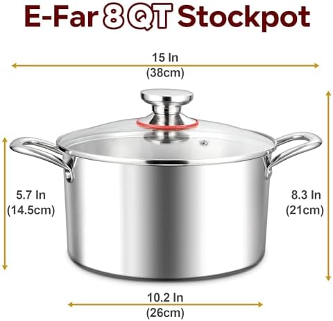 E-far 8 Qt Stock Pot