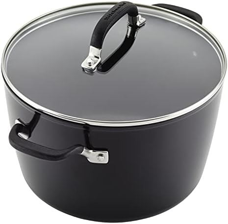 KitchenAid Hard Anodized Nonstick Stockpot 8 Quart Onyx Black