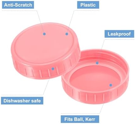 U XCEL 70MM REGULAR MOUTH PLASTIC MASON JAR LIDS 9PCS WITH SEALING RINGS