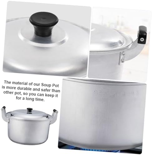 STOBAZA Aluminum Soup Pot - Multifunctional Cooking Pot for Kitchen Use - Safe Sturdy