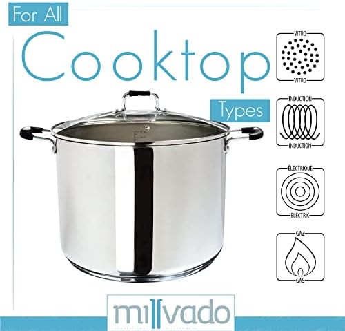 Millvado 20 Quart Stock Pot