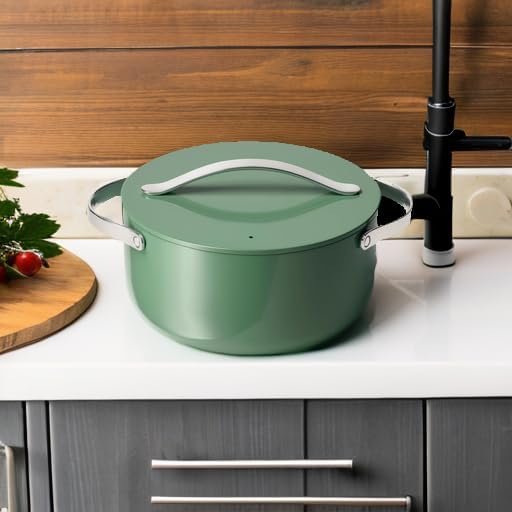 Caraway Nonstick Ceramic Dutch Oven Pot with Lid - Sage