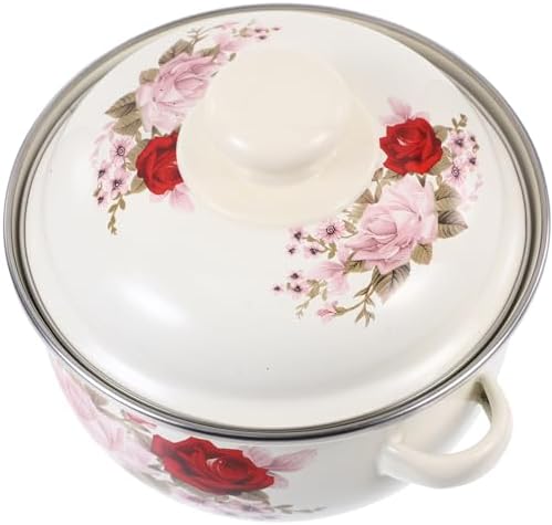 Sturdy Retro Stockpot with Double Handles Elegant Design for Kitchen Use