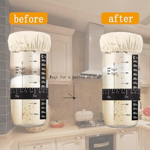LJHYSD Sourdough Starter Jar Cloth Covers 3 Pack