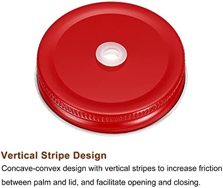 Ergonomic Mason Jar Lids with Straw Hole - Canning Serving Tips