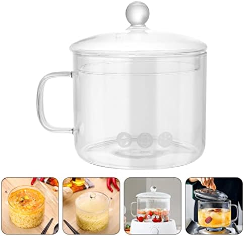 Hemoton Glass Stew Pot Heat Retention Easy Handling Transparent Durable