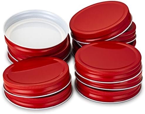 Kook Mason Jar Lids Set of 12 - Airtight Reliable