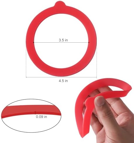 6-Pack Silicone Jar Gaskets Replacement for 42-43 Inch Glass Jars