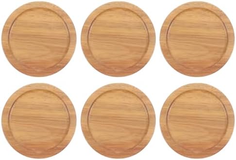6pcs Reusable Acacia Wood Mason Jar Lids Set