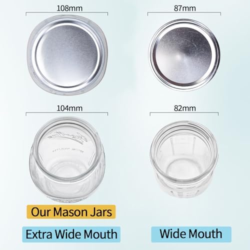 Elegant 128oz Mason Jars Set