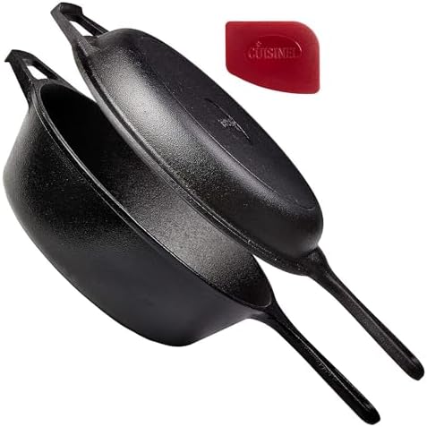 Cuisinel Ultimate 2-in-1 Cast Iron Skillet Lid