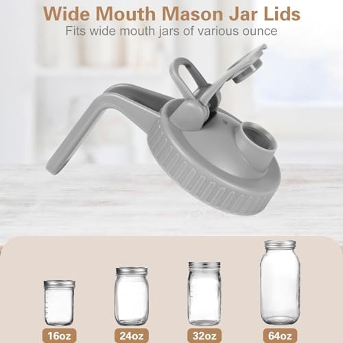 Perfect for Canning 2-Pack Airtight Mason Jar lids with Handle