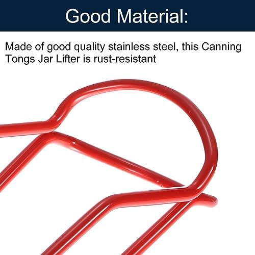 Uxcell Canning Jar Lifter Tongs Stainless Steel with Plastic Grips 22cm