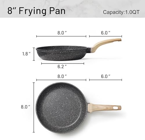 Elegant Carote Classic Granite Frying Pan for Safe Healthy Cooking