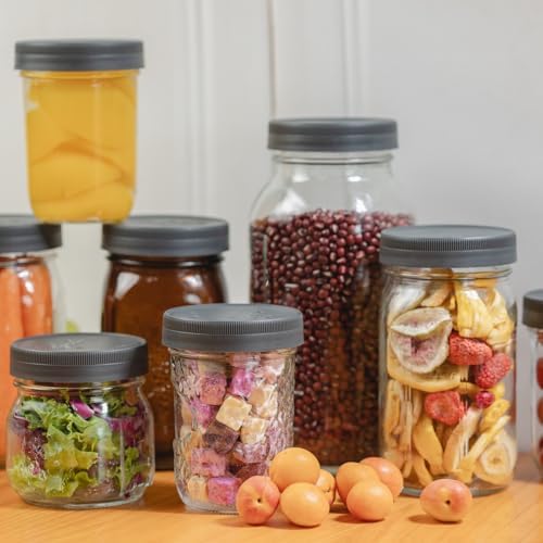 Wide Mouth Mason Jar Lids 9-Pack BPA-Free Leak-Proof Reusable