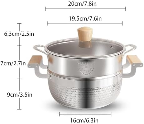 Durable Stock Pot with Lid for Cooking
