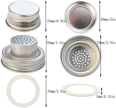 Perfect Stainless Steel Mason Jar Shaker Lid for Spices Mixers More