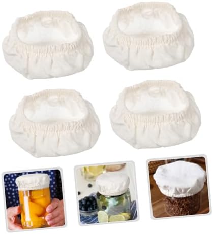 4pcs Cotton Jar Covers for Glass Jars and Canning Lids