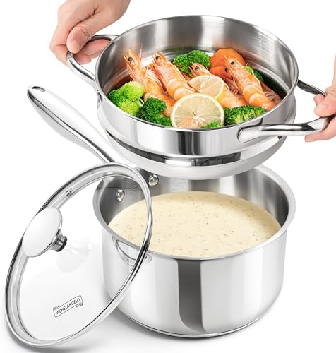 Versatile 25 Quart Stainless Steel Sauce Pan with Lid