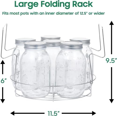 Stainless Steel Water Bath Canning Pot with Rack and Lid