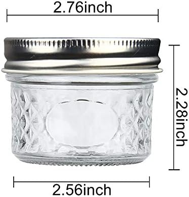 Accguan 40-Piece Mason Jars Silver Lids Durable Lab Certified