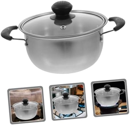 Stainless Steel Double-Handle Stock Pot
