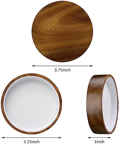 6-Piece Wooden Mason Lid Canning Jar Lids